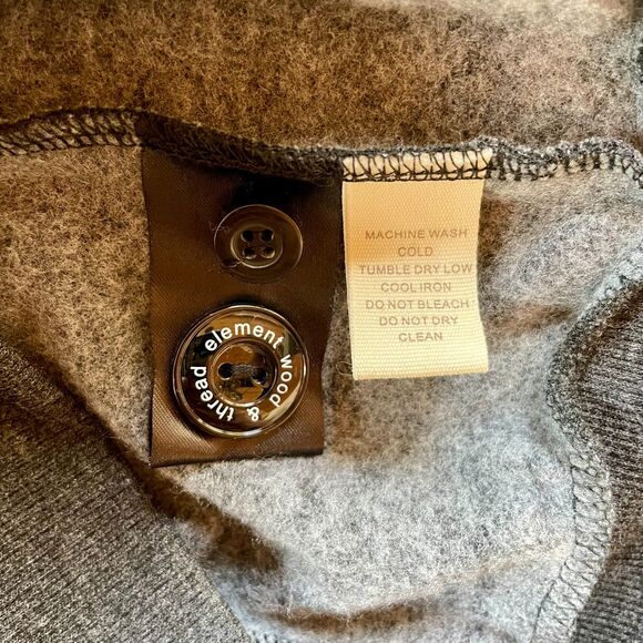 NWT Element Wood & Thread Asymmetric Zip Up Knit Cowl Jacket in Dark Grey Size M - Picture 7 of 12